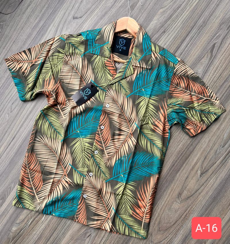 MEN’S HALF SLEEVE CUBAN SHIRT -A13