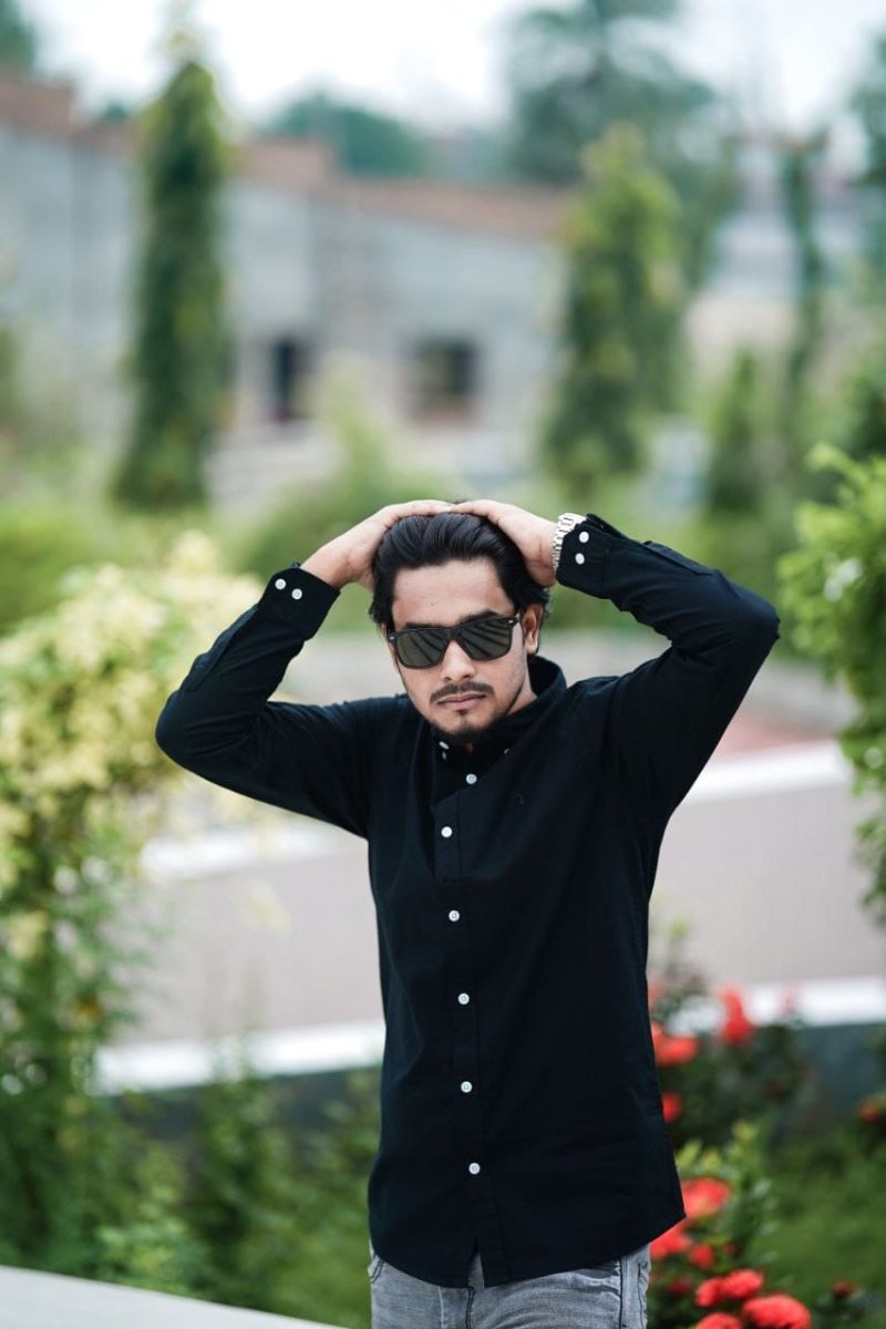 Black Color solid shirt