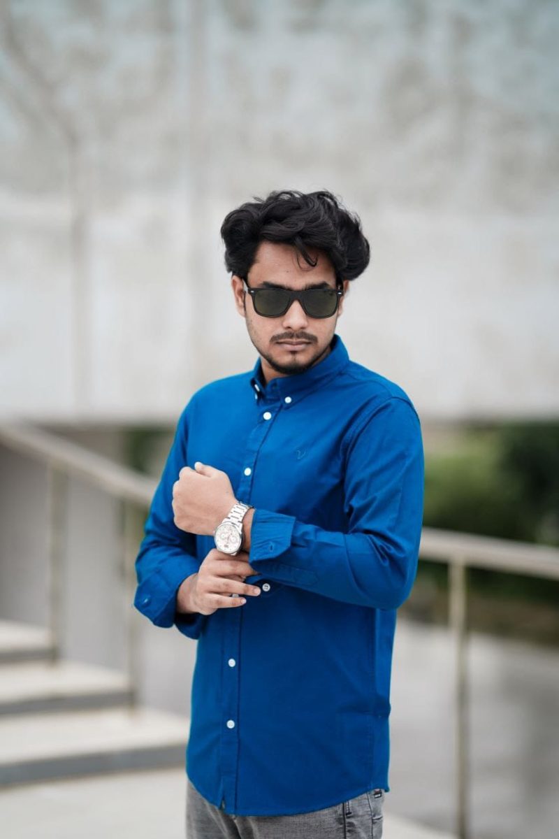 Petrol Blue Solid Shirt